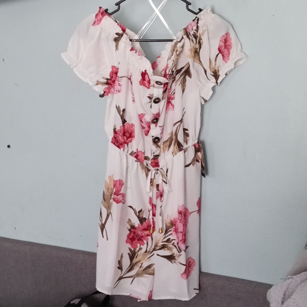 White floral Romper
